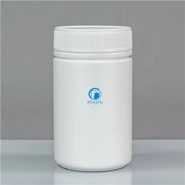Botella cilíndrica de HDPE con boca cerrada